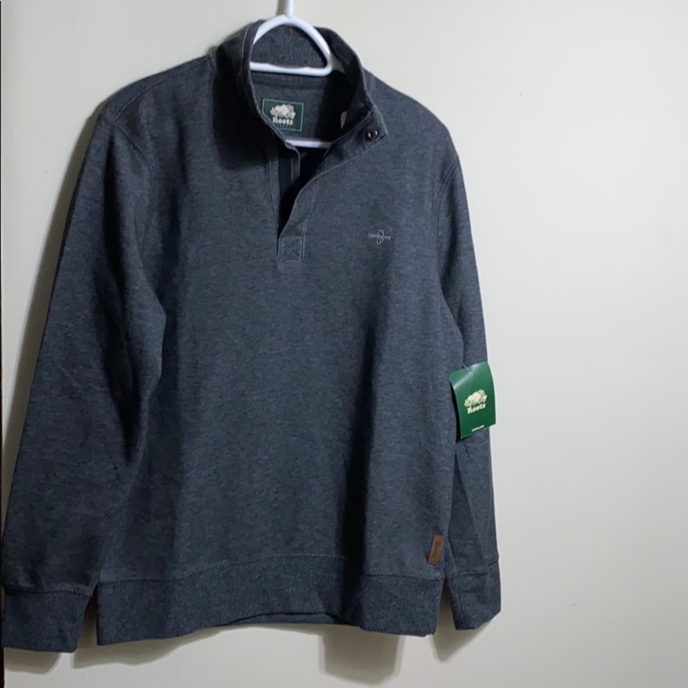 NWT Roots 3/4 front zipper pullover sweater